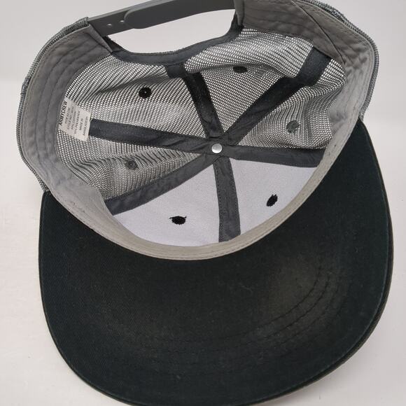 Army Crew Snapback Trucker Hat Black One Size Adjustable Mesh Back Vented Holes - Picture 7 of 9